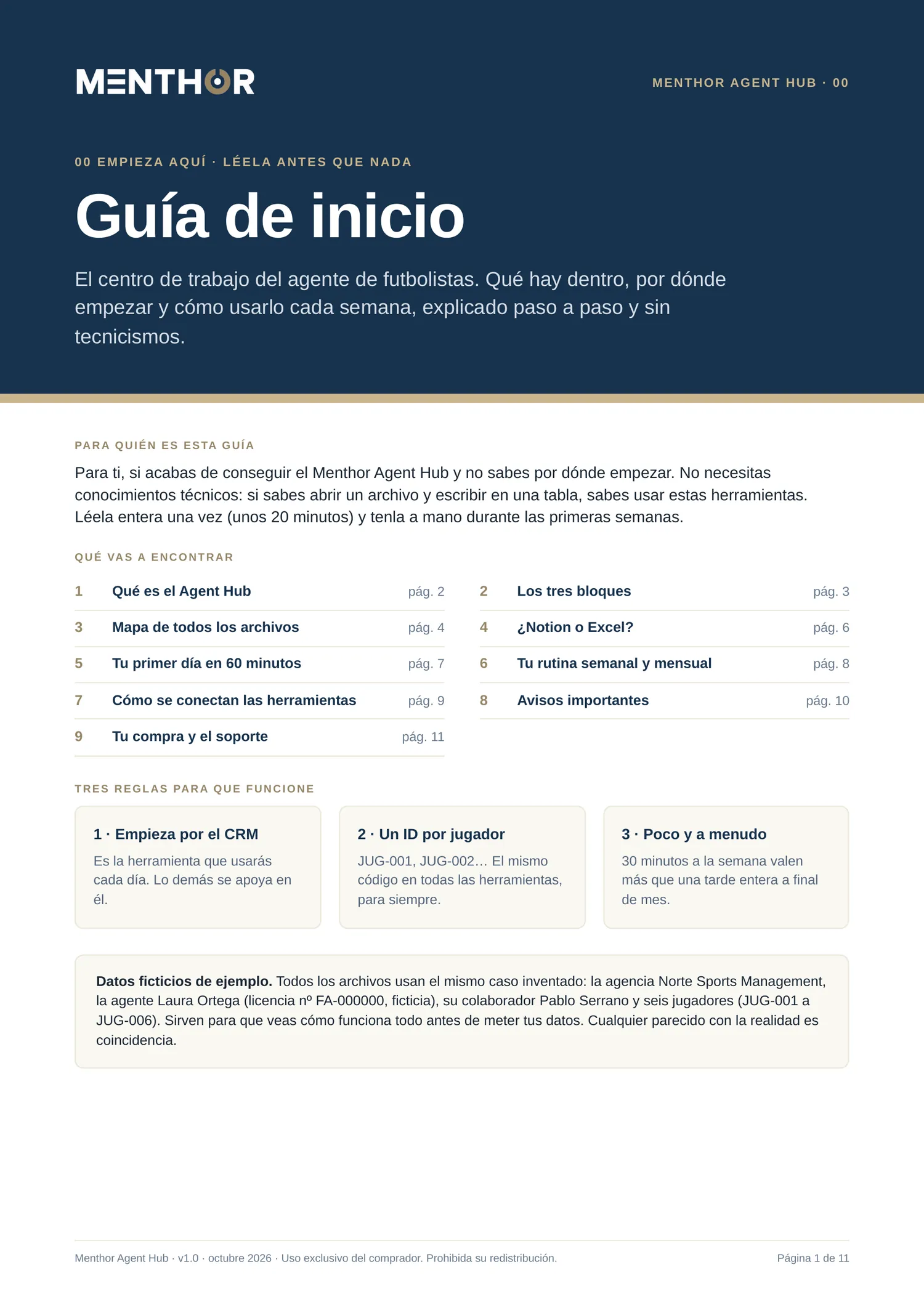 Portada de la Guía de inicio del Agent Hub