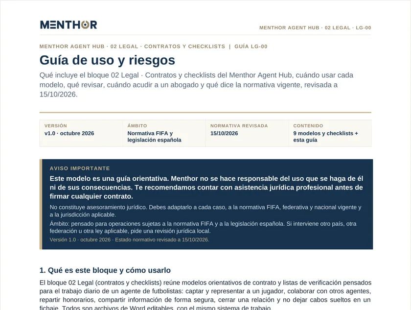 Guía de uso y riesgos de los modelos legales